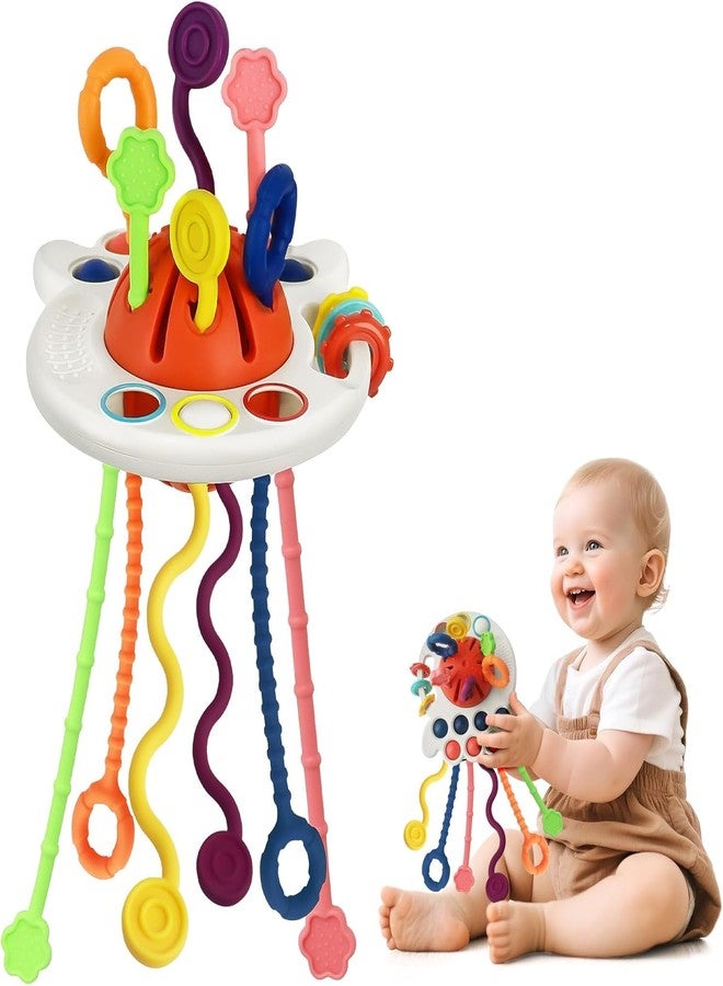 KRYLAR|Montessori Toy Pull String Toy Sensory Toy for Babies|Children's Toys from 1 Year| Teething Ring Baby|Shape of The Plane, Hangable, Educational Games for Babies from 18+ Months - Image 1
